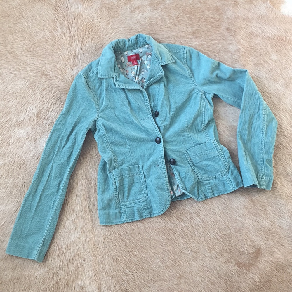 Courduroy Buttoned Blazer